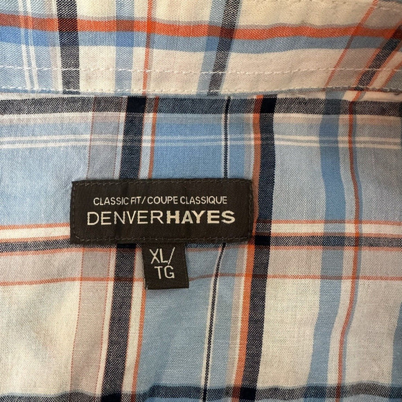 Denver Hayes Western Shirt Sz XL Plaid Button Up Pearl Snap Short Sleeve Cowboy - Picture 10 of 13
